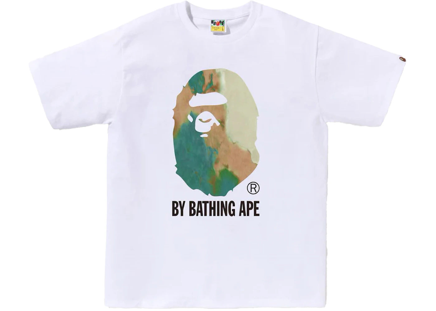 BAPE Tie Dye By Bathing Ape Tee (FW24) White/Beige - vue secondaire A