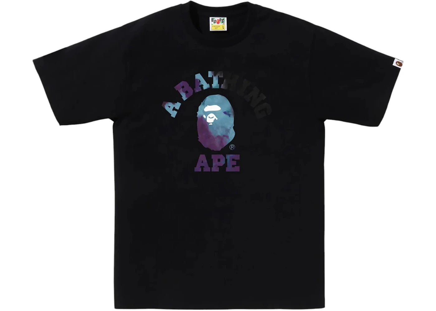 BAPE Tie Dye College Tee White/Beige - vue secondaire B