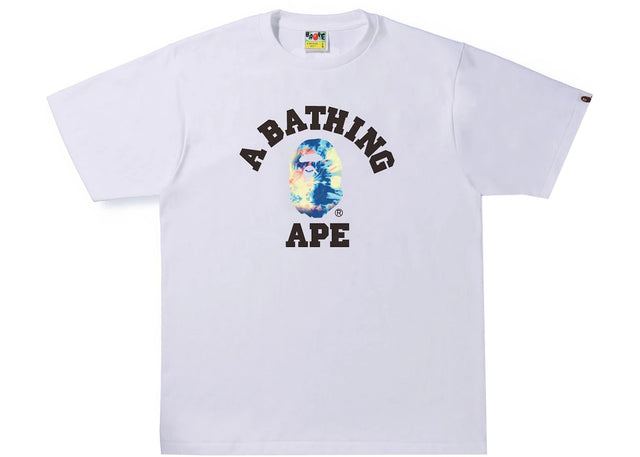 BAPE Tie Dye College Tee White/Multi