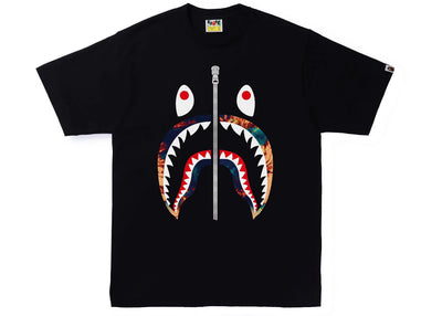 BAPE Tie Dye Shark Tee Black/Navy