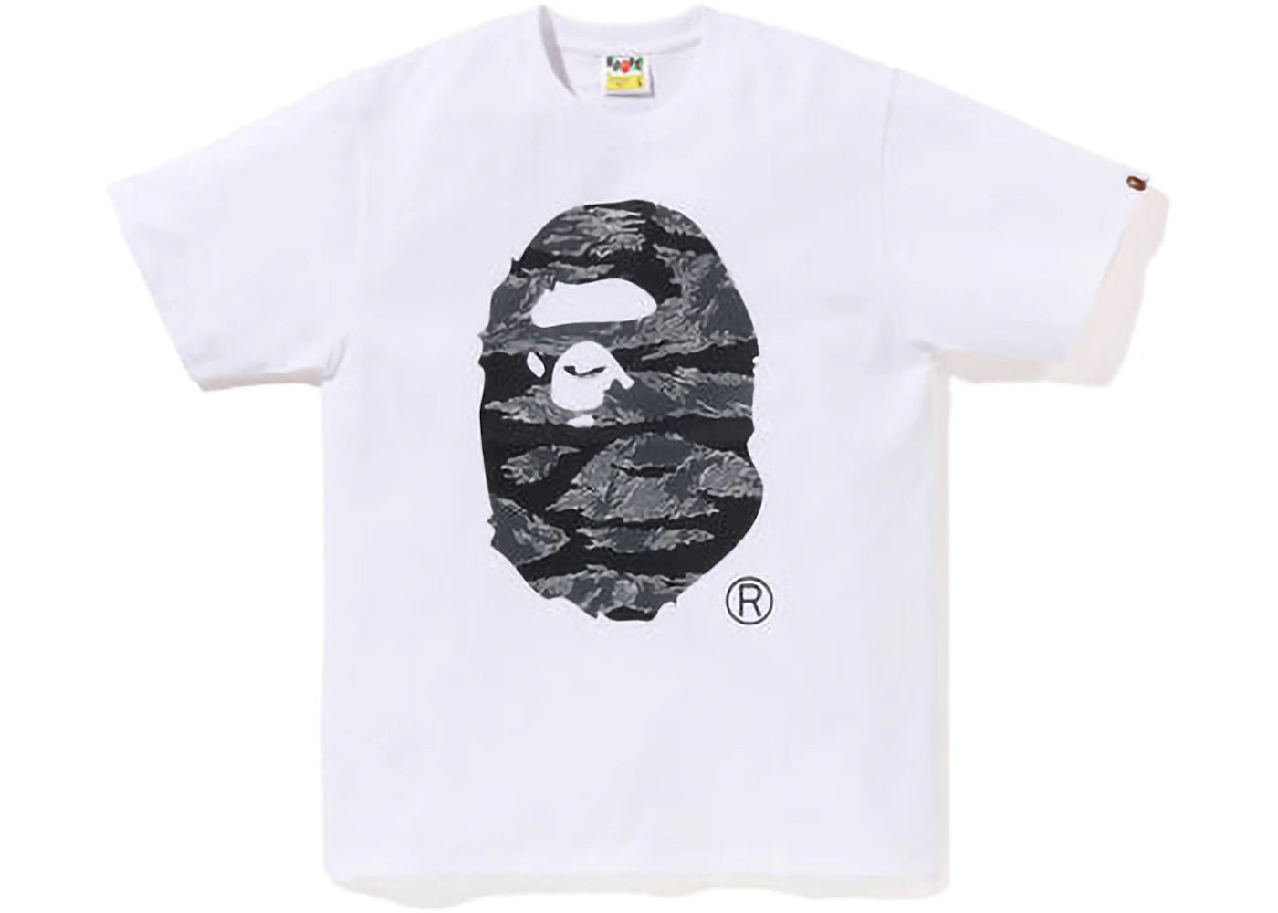 BAPE Tiger Camo Ape Head Tee White - vue secondaire A