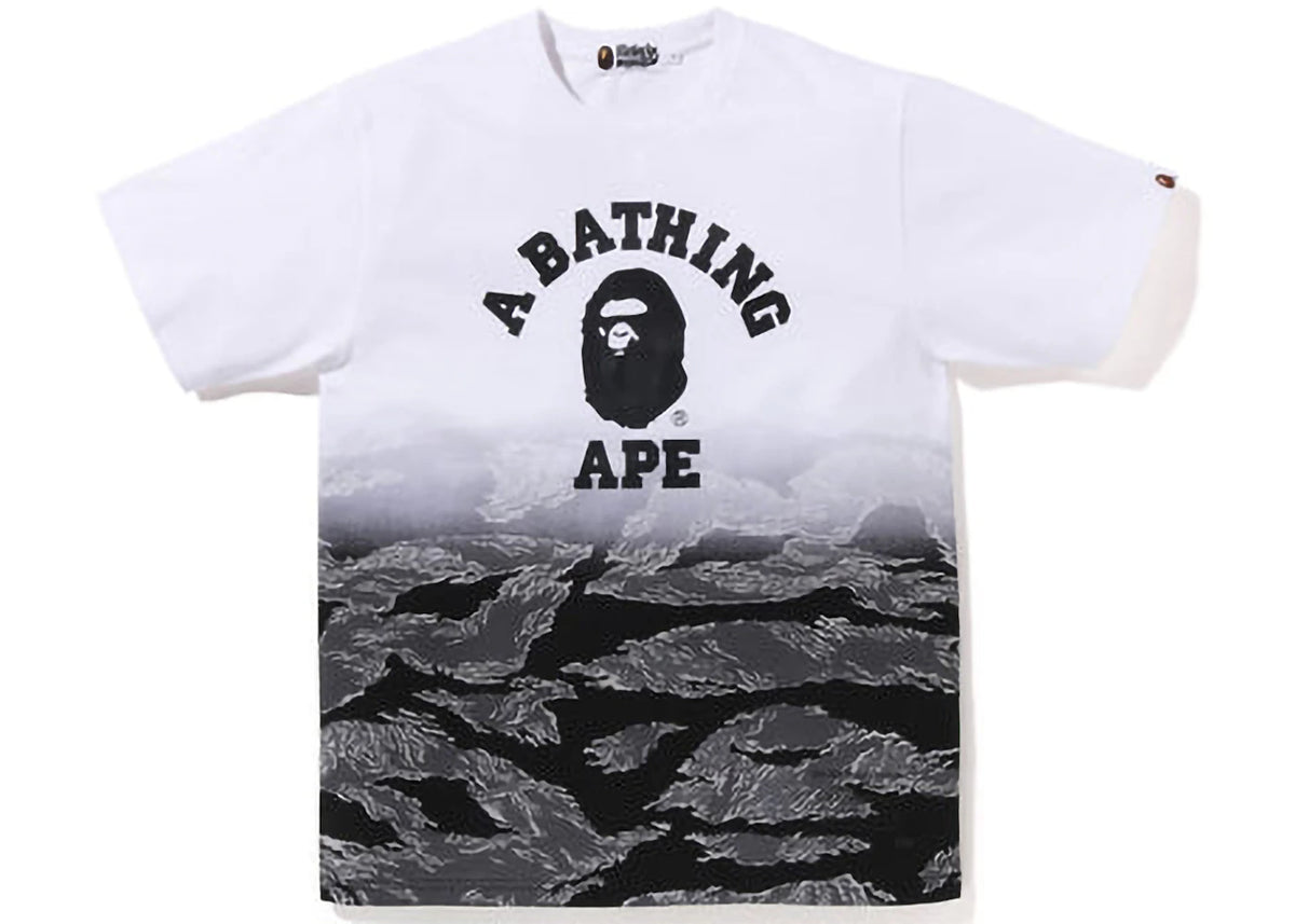 BAPE Tiger Camo Gradation College Tee Black - vue secondaire A