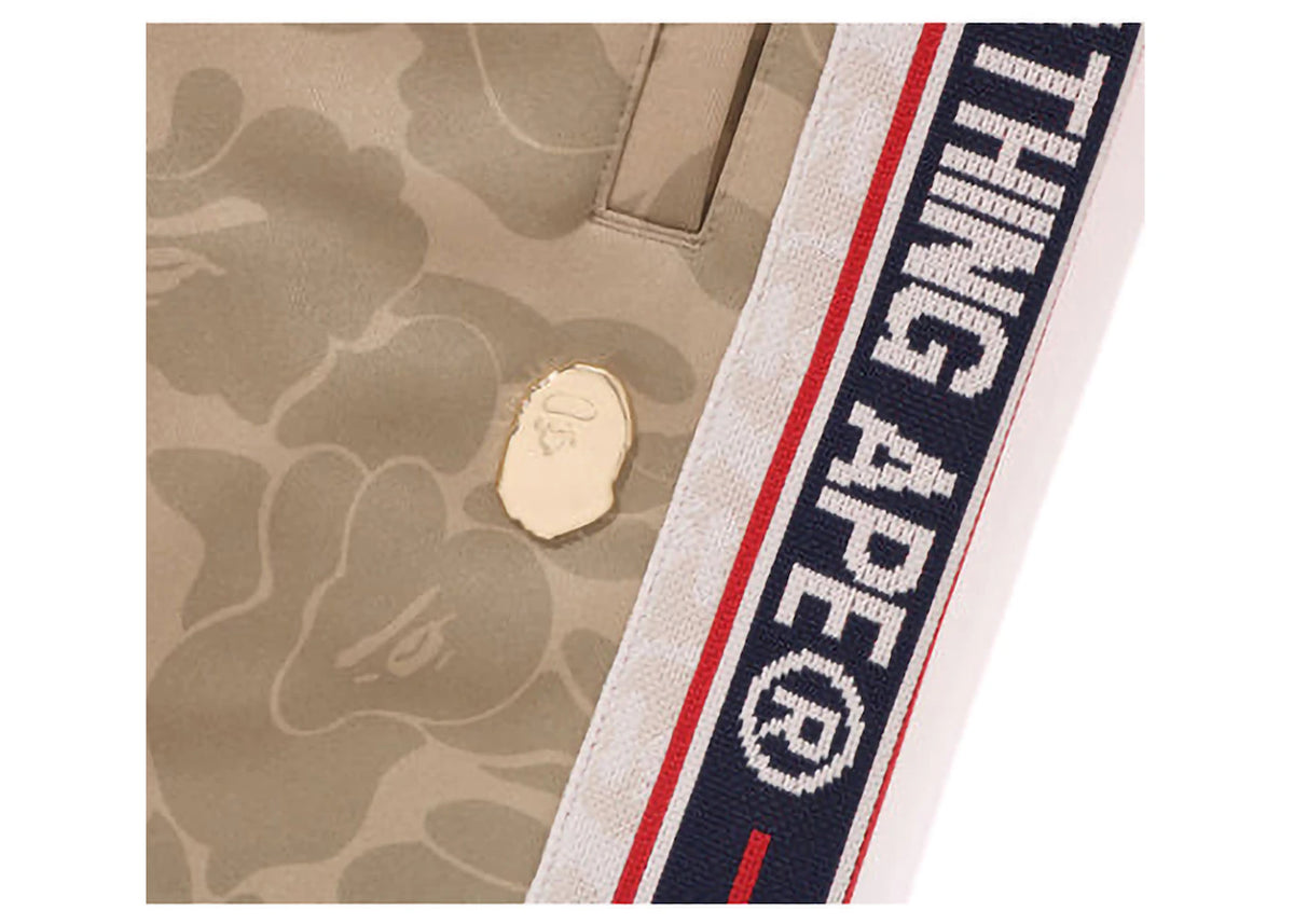 BAPE Tonal Solid Camo Track Pants Beige - vue secondaire B