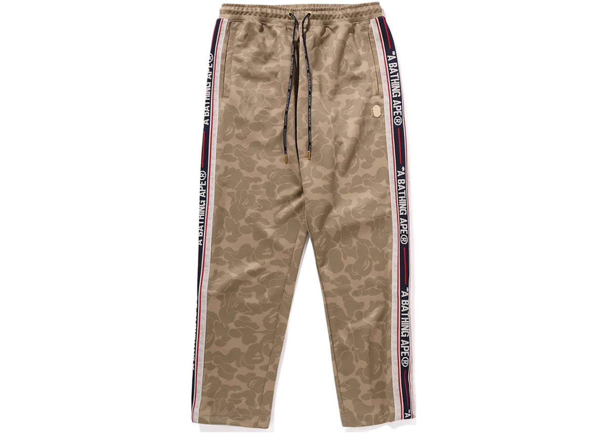 BAPE Tonal Solid Camo Track Pants Beige - vue secondaire A