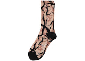 BAPE Trial Camo Ape Head One Point Socks Beige - vue 360