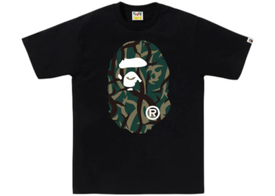 BAPE Trial Camo Big Ape Head Tee Black/Green