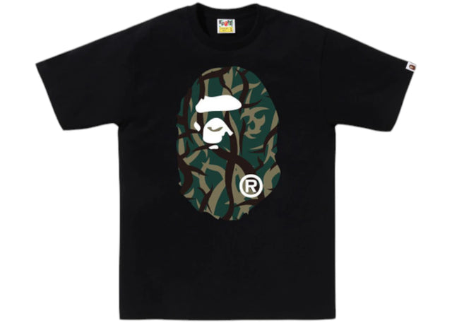 BAPE Trial Camo Big Ape Head Tee Black/Green