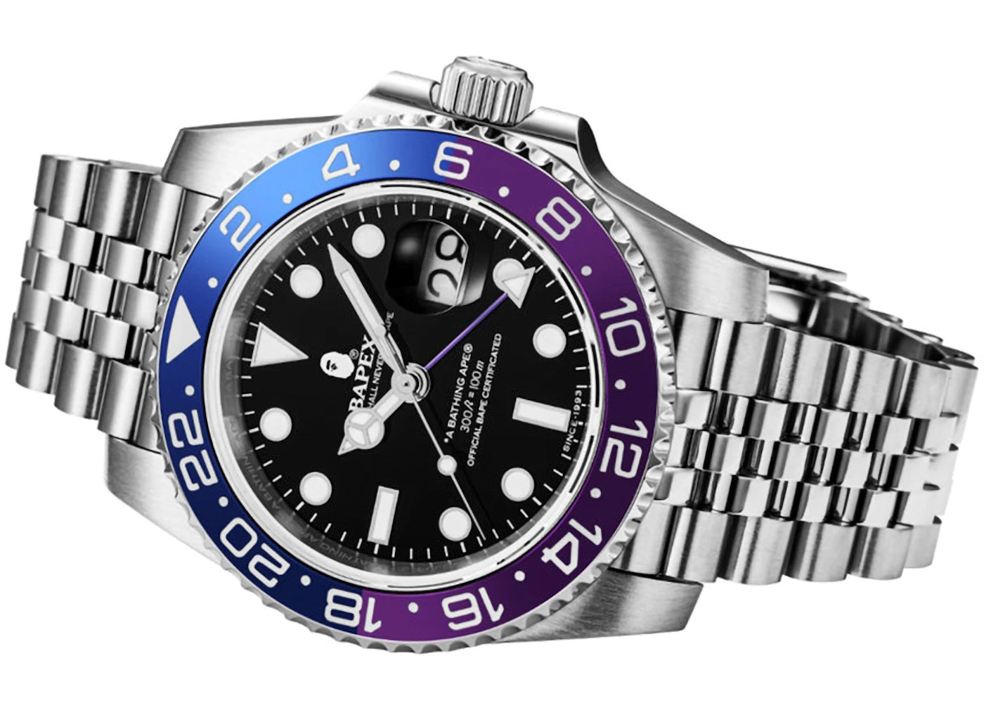 BAPE Type 2 Bapex #1 Watch Silver/Blue/Purple - vue secondaire A