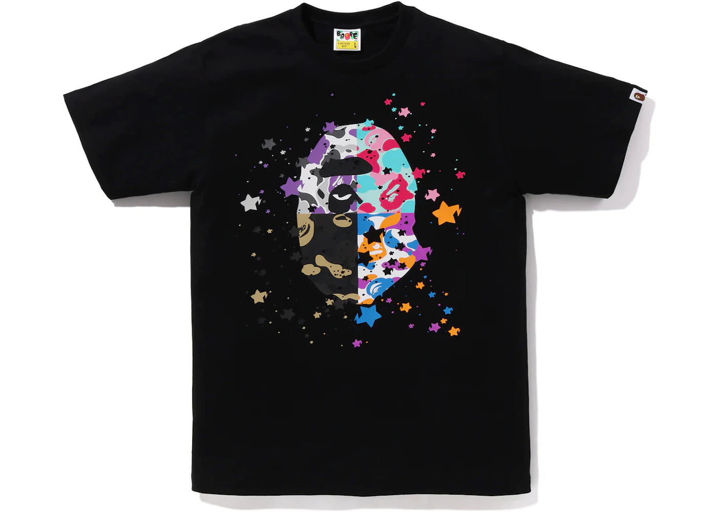 BAPE Us Ape Head Sta Tee Black - vue secondaire A