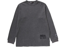 BAPE Waffle Basic L/S Tee Gray