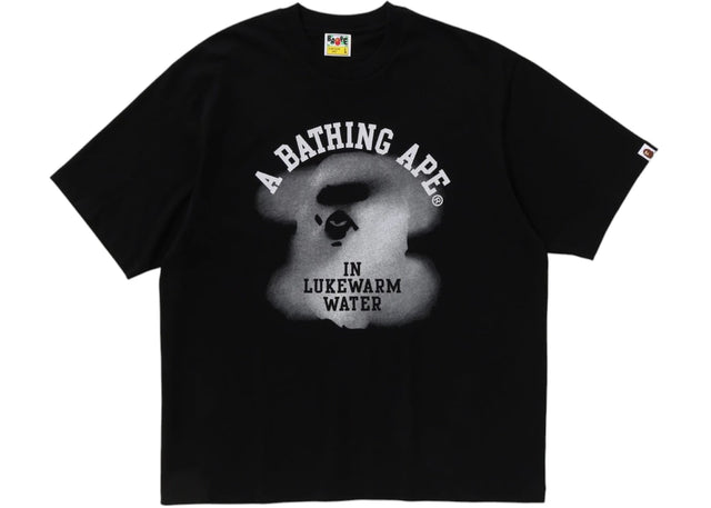 BAPE Water Print College Logo Relaxed Fit Tee Black