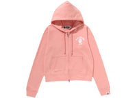 BAPE Women's College Zip Hoodie Pink