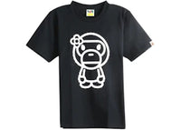 BAPE Women's Crystal Stone Big Baby Lisa Tee (SS26) Black/White