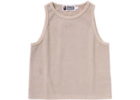 BAPE Women's Pigment Dyed Rib Tank Top Grey