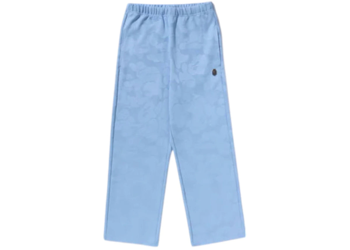 BAPE Women's Solid Camo Jacquard One Point Wide Pants Sax - vue 360