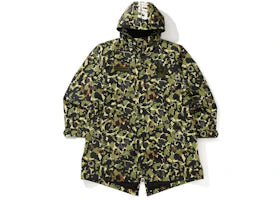 BAPE x UNKLE MWA CAMO M-51 Hoodie Jacket Green - vue 360