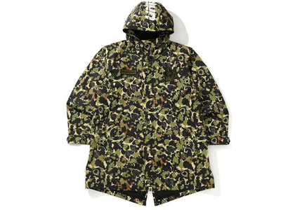 BAPE x UNKLE MWA CAMO M-51 Hoodie Jacket Green - apparel view 2