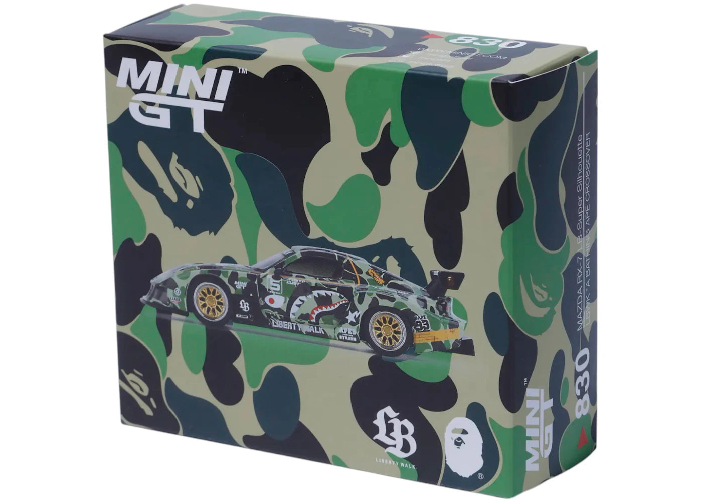 BAPE XLBWK Mini GT ABC Camo FD RX7 1/64 Green - vue secondaire B