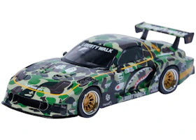 BAPE XLBWK Mini GT ABC Camo FD RX7 1/64 Green - vue 360