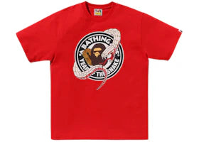 BAPE Year Of The Snake Tee Red - vue 360