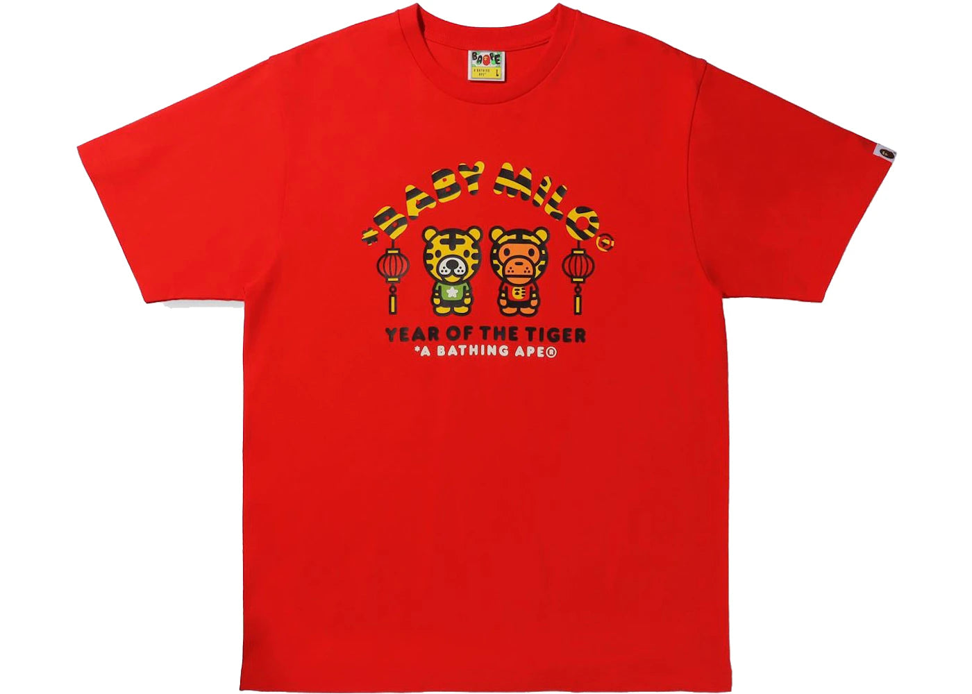 BAPE Year of the Tiger Baby Milo Tee Red - vue 360
