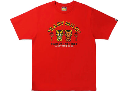 BAPE Year of the Tiger Baby Milo Tee Red - authentic BAPE product