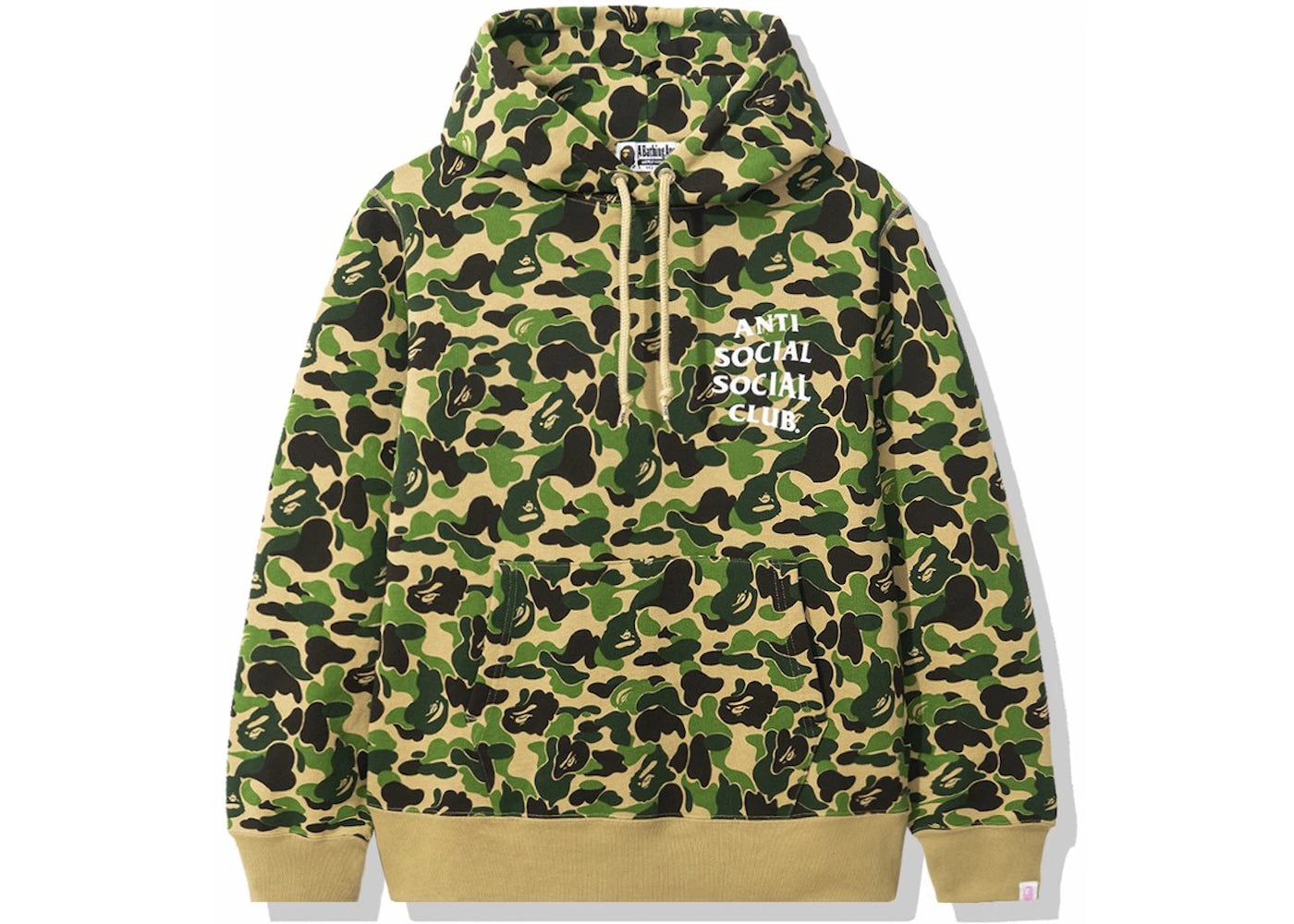 BAPE x Anti Social Social Club ABC Camo Pullover Hoodie Green - vue secondaire B