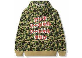 BAPE x Anti Social Social Club ABC Camo Pullover Hoodie Green