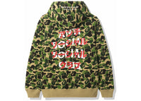 BAPE x Anti Social Social Club ABC Camo Pullover Hoodie Green