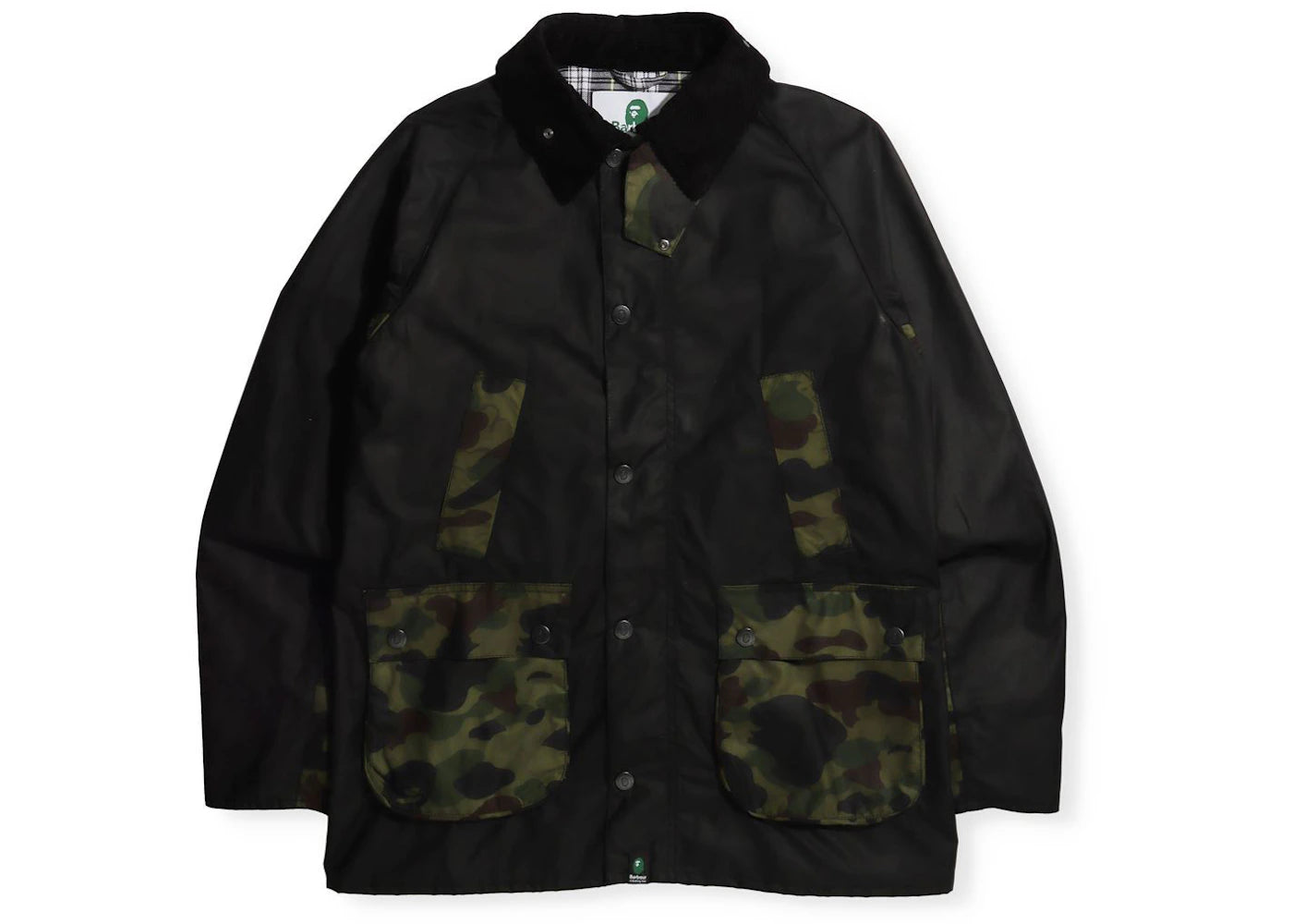 BAPE x Barbour 1st Camo Bedale Jacket Black - vue secondaire A