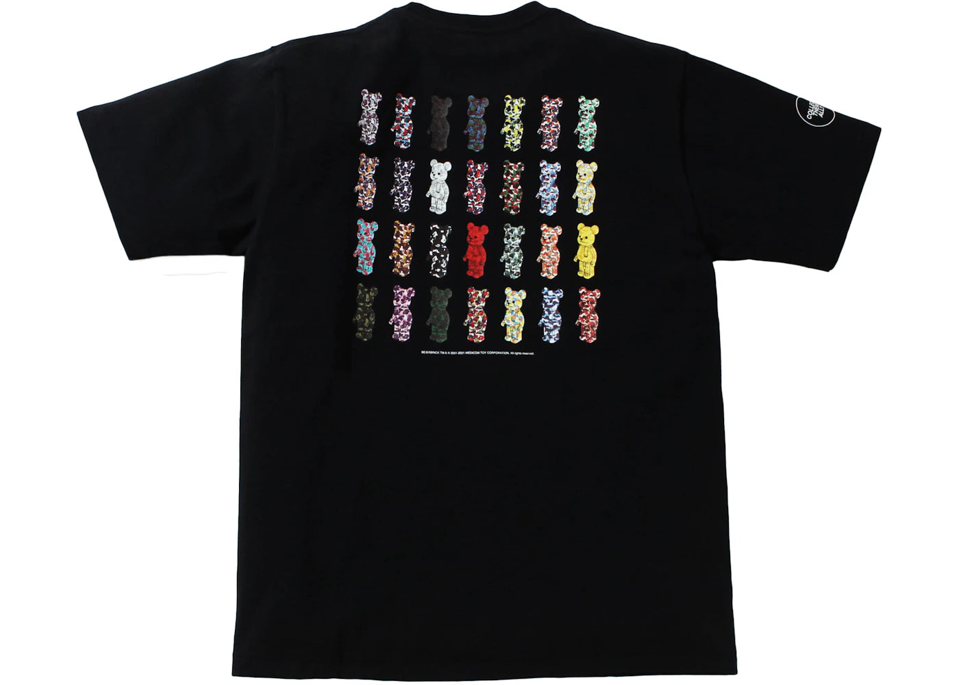 BAPE x Bearbrick Camo Bear Tee Black - vue secondaire B