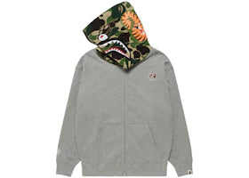 BAPE x Bored Ape Yacht Club Shark Full Zip Hoodie Gray