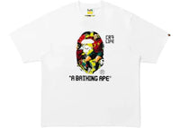 BAPE x CR7 Life Comic Graphic A Bathing Ape Relaxed Fit Tee White/Yellow/Red