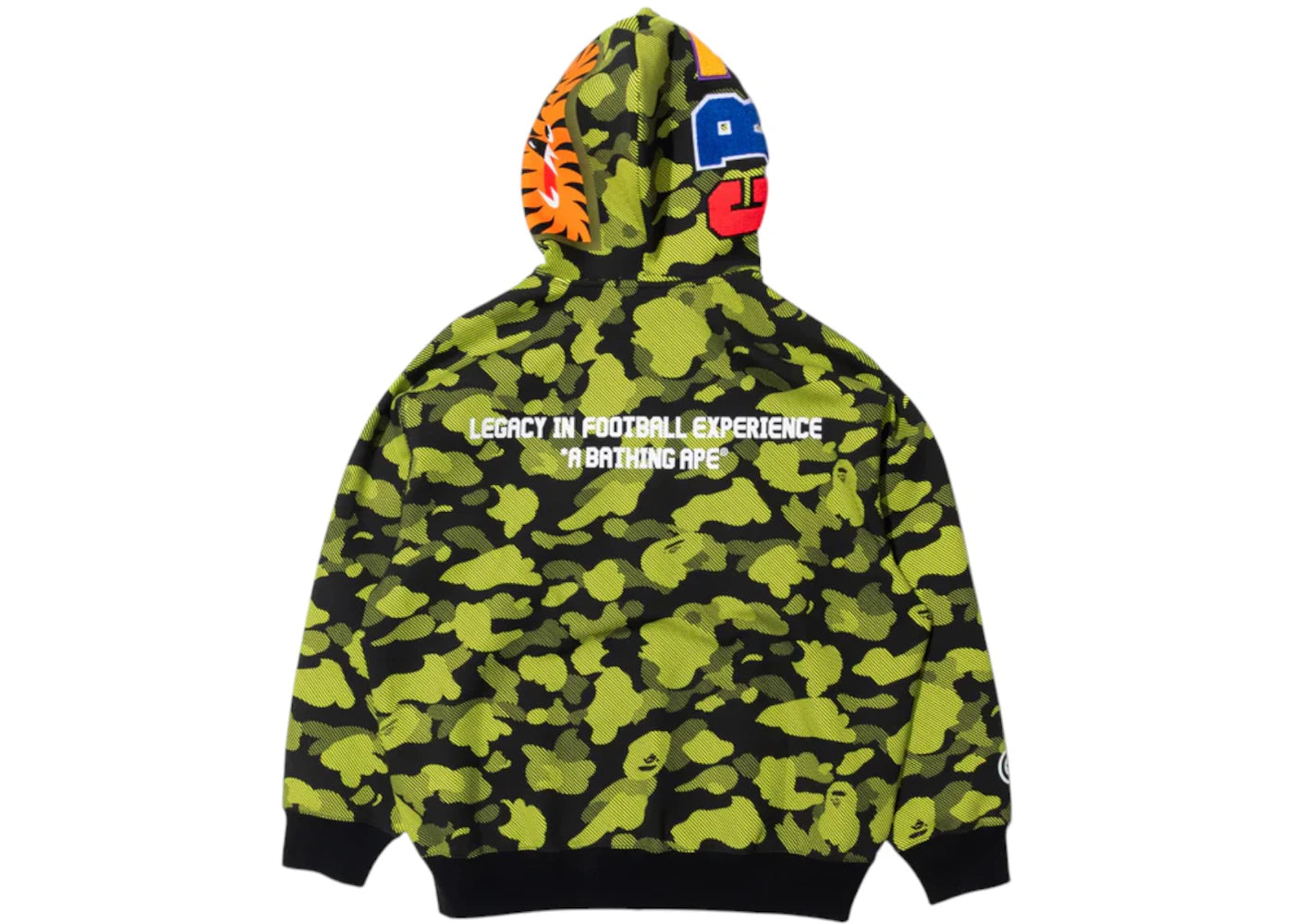 BAPE x CR7 Life Logo Relaxed Fit Shark Full Zip Hoodie Green - vue secondaire B