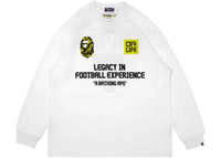 BAPE x CR7 Life Multi Logo Poly Relaxed Fit Ls Football Jersey White