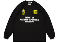 BAPE x CR7 Life Multi Logo Relaxed Fit LS Football Jersey Black