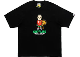 BAPE x CR7Life Ronaldo Baby Milo Tee Black