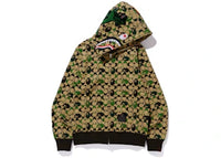 BAPE x Coach Shark Full Zip Hoodie Beige