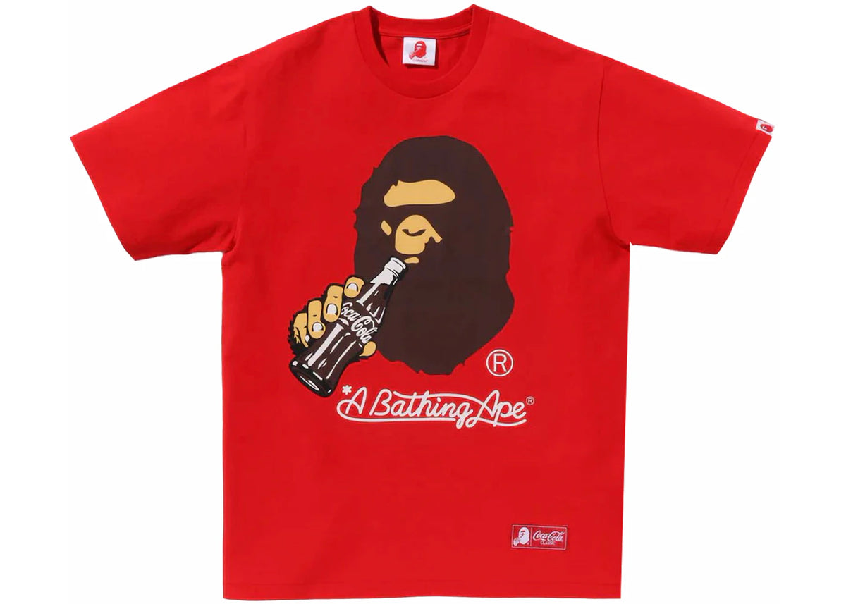 BAPE x Coca-Cola Ape Head Tee Red - vue secondaire A
