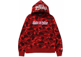 BAPE x Coca-Cola Color Camo Ape Head Pullover Hoodie Red - vue 360
