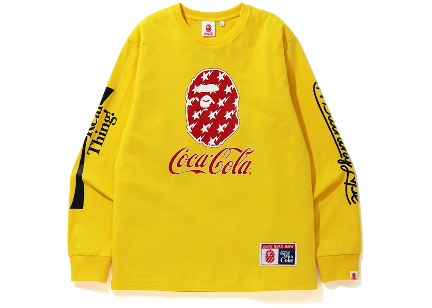 BAPE x Coca Cola L/S Tee Yellow - vue secondaire A