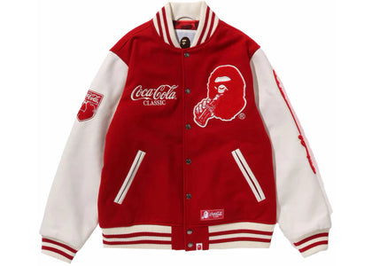 BAPE x Coca-Cola Varsity Jacket Red - apparel view 2