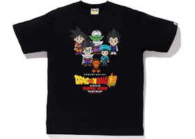 BAPE x Dragon Ball Super Goku & Gohan & Pan & Piccolo &Vegeta Baby Milo Japan Exclusive Tee Black - vue 360