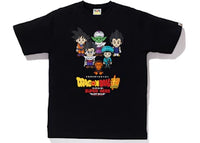 BAPE x Dragon Ball Super Goku & Gohan & Pan & Piccolo &Vegeta Baby Milo Japan Exclusive Tee Black