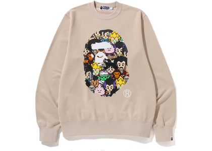 BAPE x Dragon Ball Z Ape Head Crewneck Sweatshirt Beige - apparel view 2