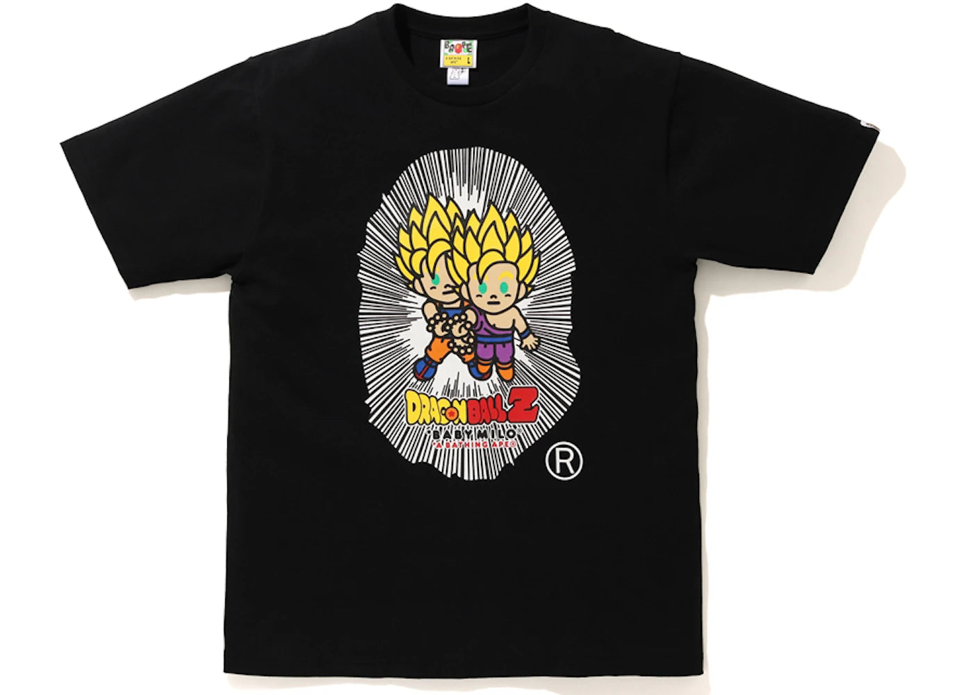 BAPE x Dragon Ball Z Baby Milo Big Ape Head Tee Black - vue secondaire A
