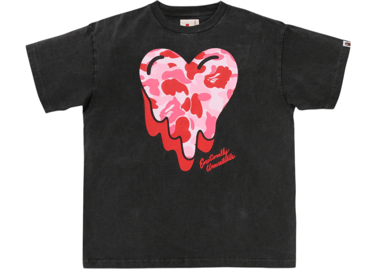 BAPE x Emotionally Unavailable ABC Camo Tee Black - vue secondaire A