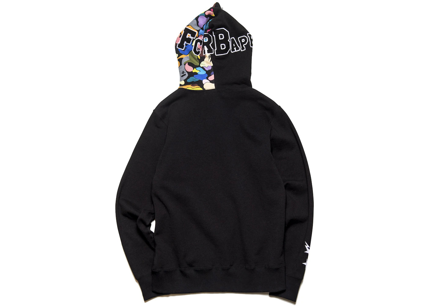 BAPE x F.C.R.B. Shark Full Zip Hoodie Black - vue secondaire B