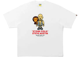 BAPE x Fanatics x WWE Stone Cold Steve Austin Baby Milo Relaxed Fit Tee White