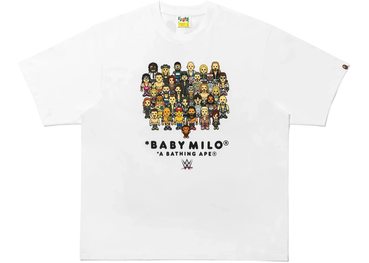 BAPE x Fanatics x WWE Wrestlers Baby Milo Relaxed Fit Tee White - vue secondaire A